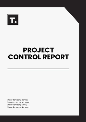 Free Project Control Report Template to Edit Online