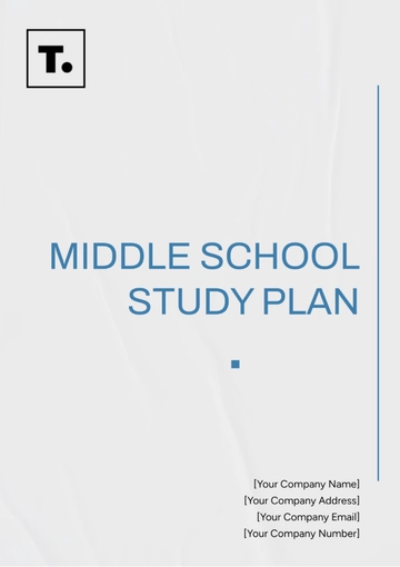 Free Middle School Study Plan Template to Edit Online