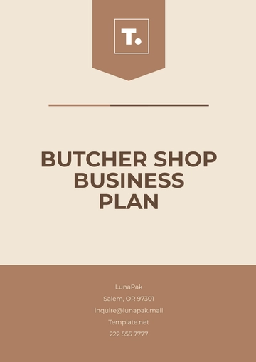 Free Butcher Shop Business Plan Template to Edit Online