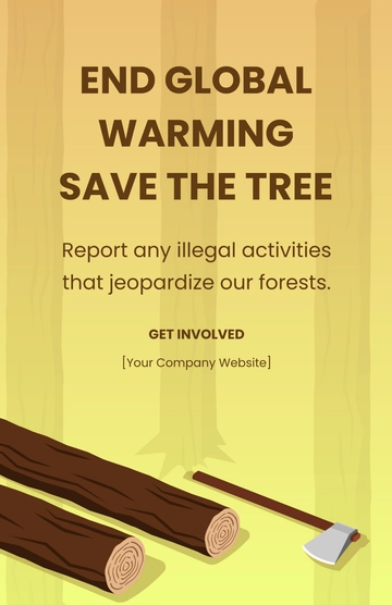 Free Global Warming and Deforestation Poster Template to Edit Online