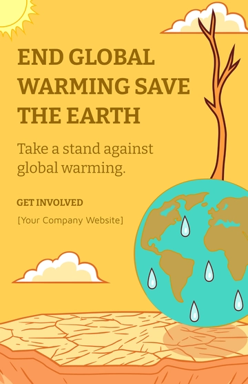 Free Global Warming Earth Poster Template to Edit Online