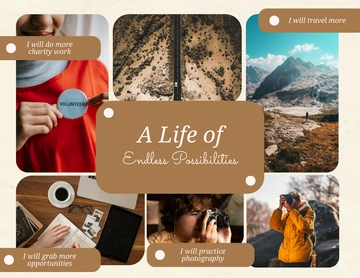 Free Endless Possibility Vision Board Template to Edit Online