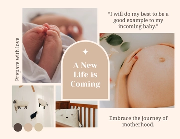 Free Pregnancy Vision Board Template to Edit Online