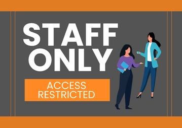 Free Staff Only Areas Warning Signage Template to Edit Online