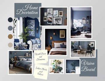 Free Home Decoration Vision Board Template to Edit Online
