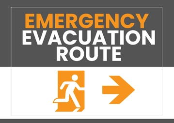 Free Emergency Exit and Evacuation Route Signage Template to Edit Online