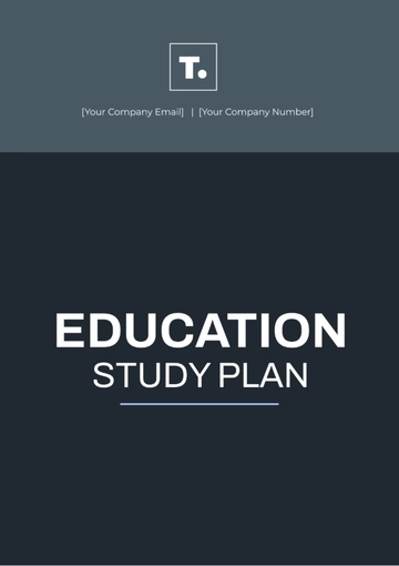 Free Education Study Plan Template to Edit Online