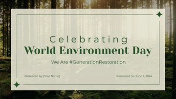 Free World Environment Day Presentation Template to Edit Online
