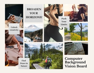 Free Computer Background Vision Board Template to Edit Online