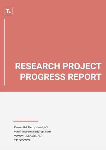 Free Research Project Progress Report Template to Edit Online