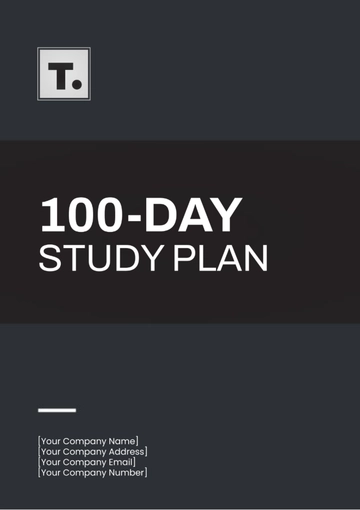 Free 100 Day Study Plan Template to Edit Online
