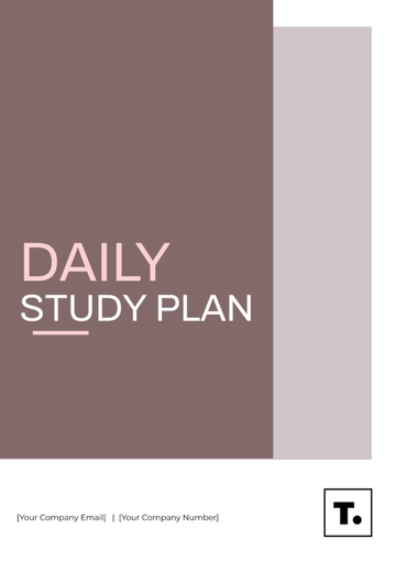 Free Daily Study Plan Template to Edit Online