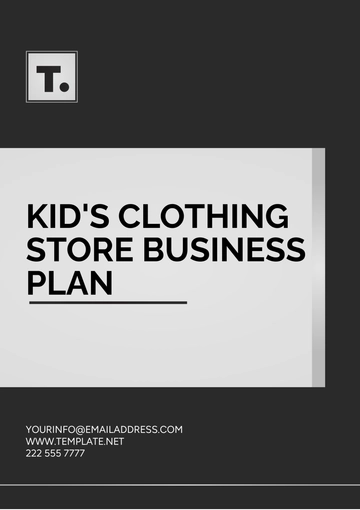 Free Kid's Clothing Store Business Plan Template to Edit Online