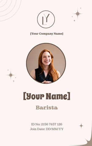 Free Aesthetic Vertical ID Card Template to Edit Online