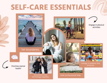 Free Self Care Vision Board Template to Edit Online