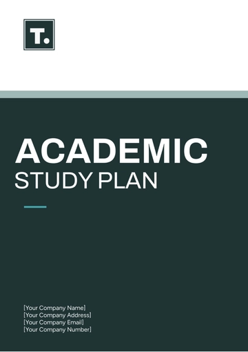 Free Academic Study Plan Template to Edit Online