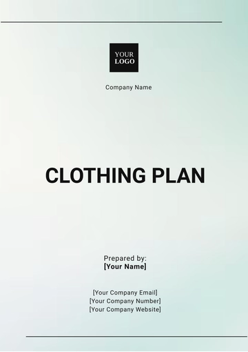 Free Clothing Plan Template to Edit Online