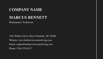 Free Maintenance Personnel Business Card Template to Edit Online