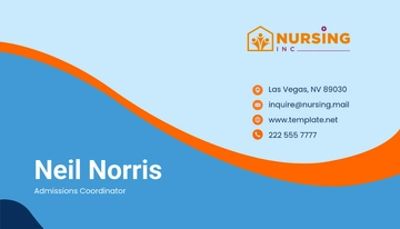 Free Admissions Coordinator Business Card Template to Edit Online