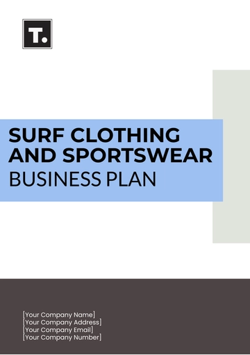 Free Surf Clothing and Sportswear Business Plan Template to Edit Online