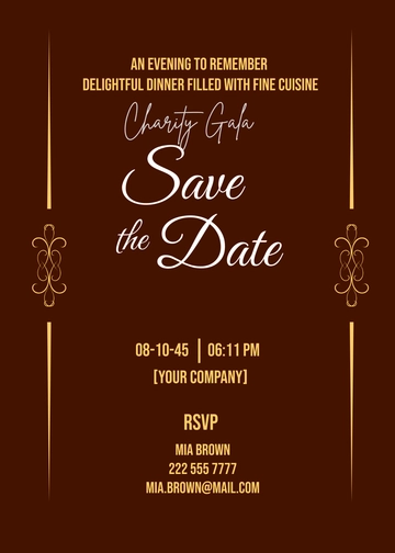 Free Save the Date Dinner Invitation Template to Edit Online