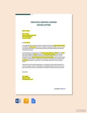 Creative Graphic Designer Cover Letter
