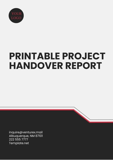 Free Printable Project Handover Report Template to Edit Online