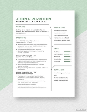 Financial Aid Assistant Resume
