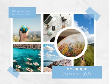 Free Unique Vision Board Template to Edit Online