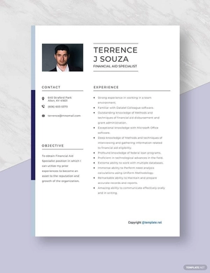 Financial Aid Specialist Resume