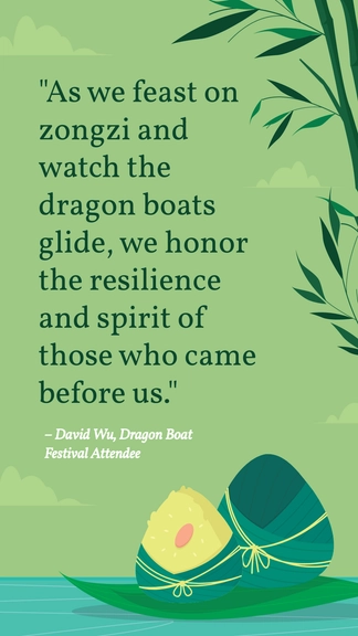 Free Happy Dragon Boat Festival Quote Template to Edit Online