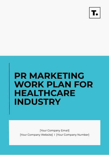Free PR Marketing Work Plan For Healthcare Industry Template to Edit Online