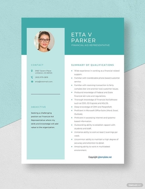 Financial Aid Representative Resume