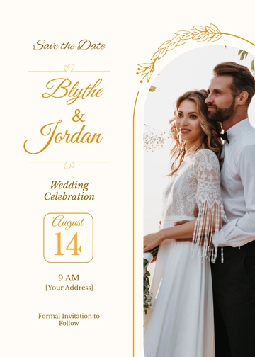 Free Arch Save the Date Card Template to Edit Online
