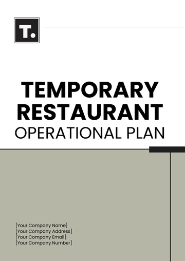 Free Temporary Restaurant Operational Plan Template to Edit Online