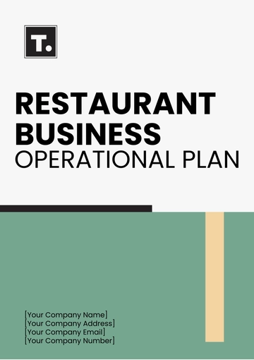 Free Restaurant Business Operational Plan Template to Edit Online
