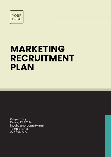 Free Marketing Recruitment Plan Template to Edit Online