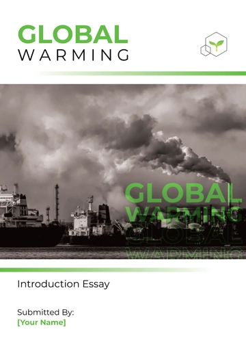 Free Global Warming Introduction Essay to Edit Online
