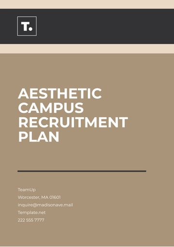 Free Aesthetic Campus Recruitment Plan Template to Edit Online