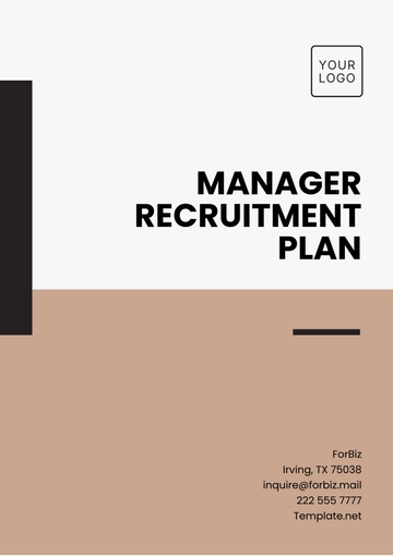 Free Manager Recruitment Plan Template to Edit Online
