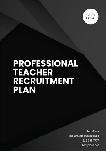 Free Professional Teacher Recruitment Plan Template to Edit Online