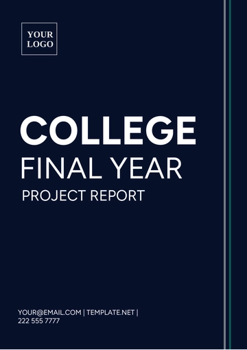 Free College Final Year Project Report Template to Edit Online