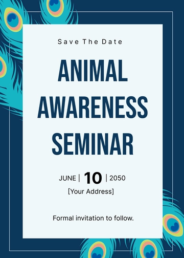 Free Blue Peacock Save the Date Card to Edit Online