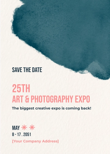 Free Brushed Edge Save the Date Card Template to Edit Online