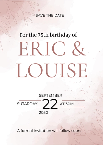 Free Textured Pastel Save the Date Card to Edit Online