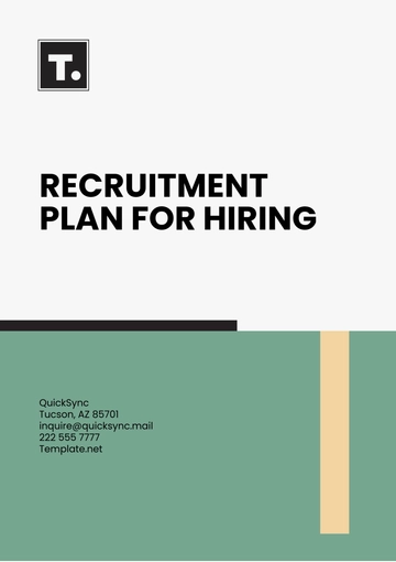 Free Recruitment Plan for Hiring Template to Edit Online