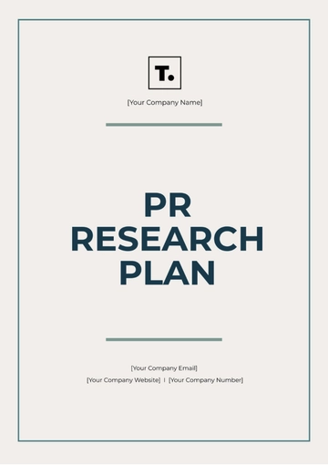 Free PR Research Plan Template to Edit Online