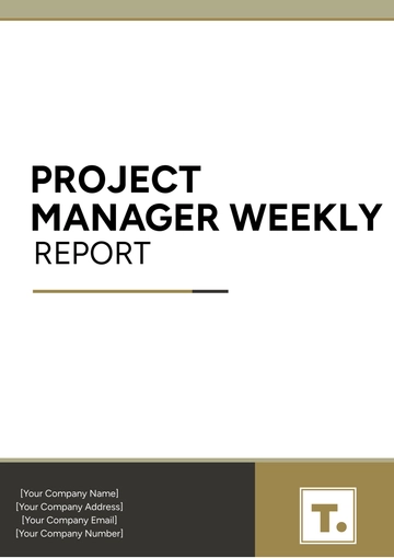 Free Project Manager Weekly Report Template to Edit Online