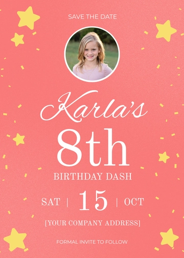 Free Confetti Pink Save the Date Template to Edit Online