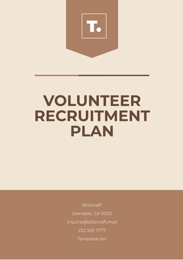 Free Volunteer Recruitment Plan Template to Edit Online